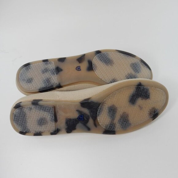 Rothy's The Flat Round Toe Knit Ballet Flats Shoes Size 9.5 Ecru Beige NEW - Picture 12 of 13